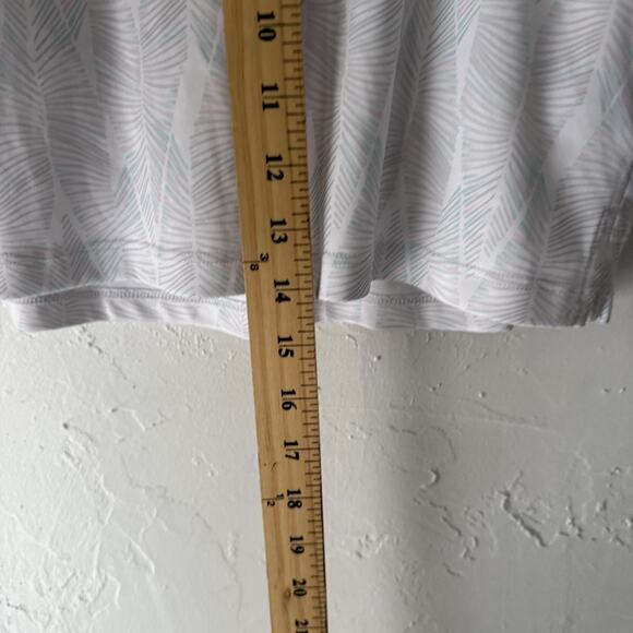 Greg Norman Skort Womens Medium White Aqua Feather Print Golf Activewear Pockets - Picture 5 of 7